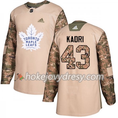 Pánské Hokejový Dres Toronto Maple Leafs Nazem Kadri 43 Adidas 2017-2018 Camo Veterans Day Practice Authentic